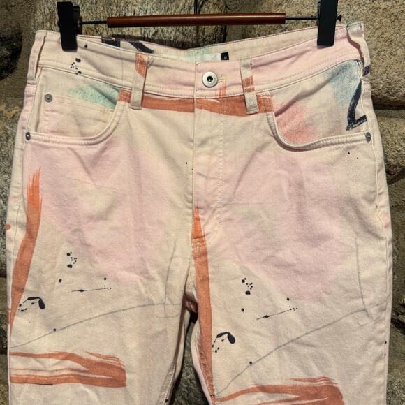 Anthropologie x Moglea Ultra High Rise Straight Slim Artistic Jeans Women's 27 - Picture 4 of 10